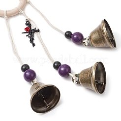 Décoration pendentif cloche en fer thème Halloween&nbsp;HJEW-JM02477