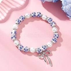 Armbänder mit Schleifenanhänger aus Messing&nbsp;BJEW-JB12905