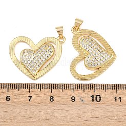 Pendentifs en laiton et zircone cubique pour la fête des mères&nbsp;KK-L251-07G-05