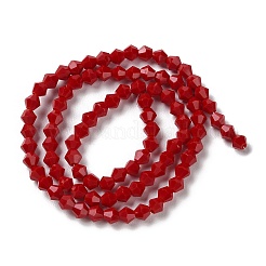 Fili di vetro in giada imitazione di colore solido opaco&nbsp;EGLA-A039-P4mm-D01
