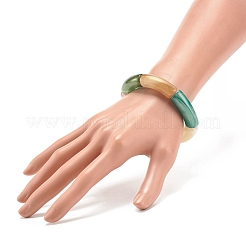 Stämmiges Stretch-Armband aus gebogenem Acrylrohr für Frauen&nbsp;BJEW-JB08285
