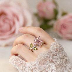 Anillos de dedo de aleación de rhinestone para mujer&nbsp;WG2F5C3-01