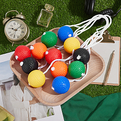 18 шт. 6-цветные пластиковые шарики-лестницы из полиэтилена&nbsp;AJEW-MA0001-29