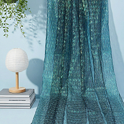 2 Yard (ca. [91] cm) lasergefertigter Polyester-Imitationsstoff mit Pfauenfedermuster&nbsp;DIY-PH0038-39C