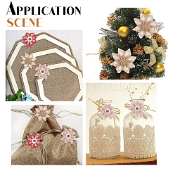 12 шт. 3 стильных аксессуара для украшения из плетеного джутового цветка&nbsp;DIY-GF0006-35