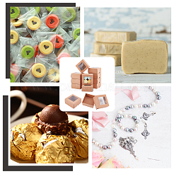 Faltbare Schmuck-Geschenkboxen aus Kraftpapierkarton&nbsp;LS-CON-WH0092-25B