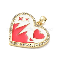 Pendentifs en laiton zircon cubique transparent&nbsp;CU-CBAFF5B-01G-03