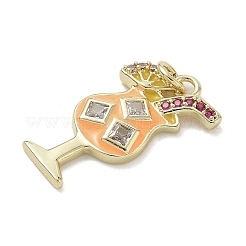 Латунные микро проложить кубического циркония подвески&nbsp;KK-K368-42G