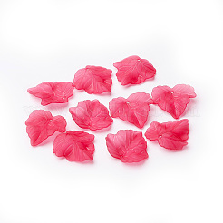 Осенняя тема прозрачные матовые акриловые подвески&nbsp;LS-X-PAF002Y-16