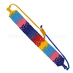 Braccialetto di perline intrecciate con semi di miyuki&nbsp;BJEW-P269-09