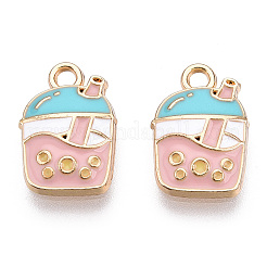 Подвески из эмалевого сплава с покрытием из легкого золота&nbsp;ENAM-T009-75C-RS