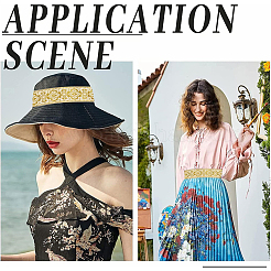 2 рулон 2-х цветной репсовой ленты из полиэстера и шелка в этническом стиле&nbsp;OCOR-GF0003-68