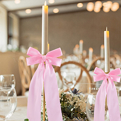 12 шт. полиэстеровый бант для украшения свечей&nbsp;HJEW-PH02246