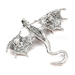 Drachen-Anstecknadeln aus Strasslegierung für Rucksackkleidung&nbsp;JEWB-G043-01D