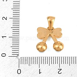 Pendentifs en acier inoxydable 304 et imitation perle en plastique&nbsp;STAS-Z194-02G-02