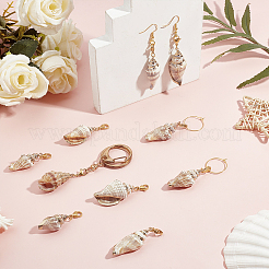 Подвески из ракушек с гальваническим покрытием&nbsp;HJEW-SC0001-08