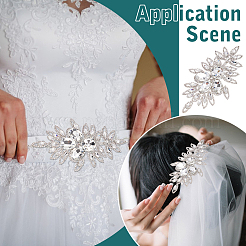 1шт аппликации из латуни со стразами&nbsp;DIY-FG0005-52B