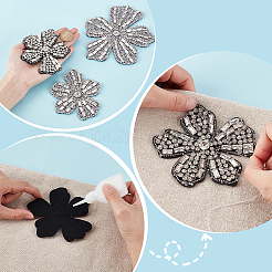 3 шт. 3 стиля цветочные стеклянные украшения аксессуары&nbsp;DIY-GA0009-01