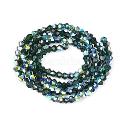 Ab color plateado cuentas de perlas de vidrio transparente&nbsp;GLAA-G127-01-01N