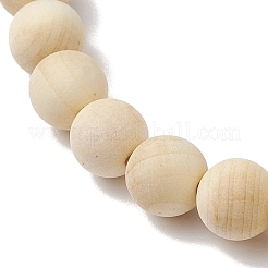 Bracelets extensibles en perles de bois pour hommes&nbsp;BJEW-JB11303-03