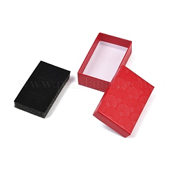 Упаковочные коробки для ювелирных изделий из фактурной бумаги с черной губкой внутри.&nbsp;CON-B013-01