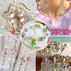 Handmade стеклянные бусины Lampwork фольги&nbsp;LAMP-CD0001-04