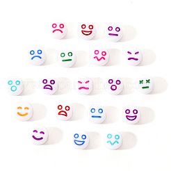 Белые непрозрачные акриловые бусины&nbsp;MACR-YW0001-20G