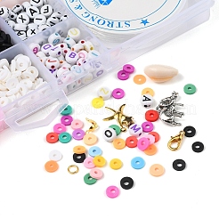 2928 шт. Геометрия полимерная глина и акрил и пластик ccb и бусины в виде ракушки&nbsp;DIY-YW0002-88