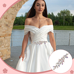 1 pz toppe in stoffa con strass&nbsp;AJEW-FG0004-59C