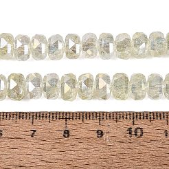 Galvanoplastie brins de perles de verre craquelées transparentes&nbsp;EGLA-Q135-01A-B04