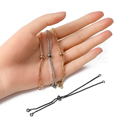 4 stücke 4 farben messing box kette armband herstellung&nbsp;KK-YW0001-45
