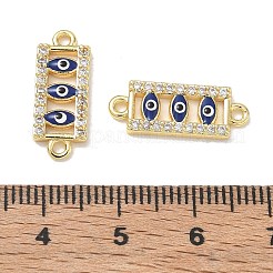 Dijes de conector de circonio cúbico transparente con micro pavé de latón&nbsp;CU-CBA6305-11G-C