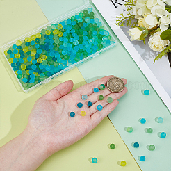 350шт 10 цвета прозрачные стеклянные бусины&nbsp;EGLA-PH0001-87