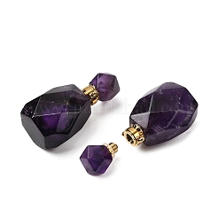 Кулоны для бутылочек с натуральным аметистом&nbsp;G-B149-02G-02