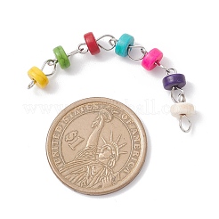 Подвески-коннекторы heishi из синтетической бирюзы&nbsp;PALLOY-JF04246-02