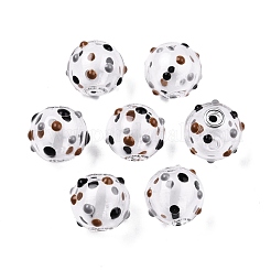 Прозрачные стеклянные эмалевые бусины&nbsp;GLAA-G084-01A