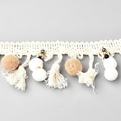 Ruban à franges en polyester&nbsp;OCOR-WH0112-009-01