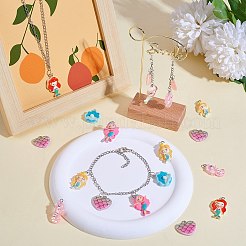 32шт 8 стиля подвески из непрозрачной и прозрачной смолы&nbsp;RESI-SZ0001-93