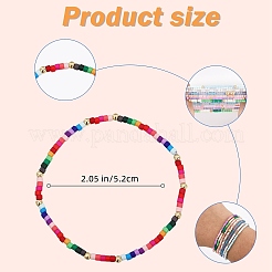 Braccialetti con semi di vetro e ottone&nbsp;BJEW-SW00155