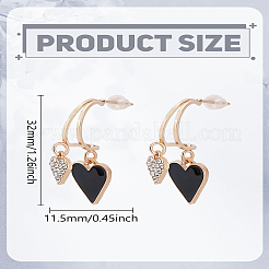 1 пара сережек-гвоздиков из сплава со стразами&nbsp;EJEW-LP0003-74C