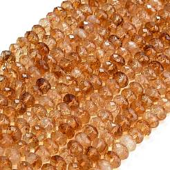 Нити из нагретых натуральных цитриновых бусин&nbsp;G-C280-A04-02