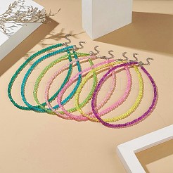 Set di collana di perline di vetro crepitio per le donne&nbsp;NJEW-JN04194