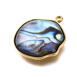 Подвески из натуральной ракушки пауа из нержавеющей стали 304&nbsp;STAS-Z125-01H-G