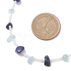 3 шт. Женские ожерелья в 3 стилях с натуральным лазуритом&nbsp;NJEW-JN05603