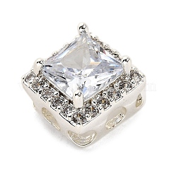 Abalorios de latón con pavé de circonitas&nbsp;KK-D408-11S-06A