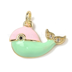 Латунные микропаве прозрачные подвески с фианитом&nbsp;KK-F925-01G