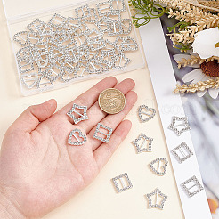 Ahademaker 60 piezas 3 estilo aleación cristal rhinestone zapato decoración&nbsp;FIND-GA0002-81
