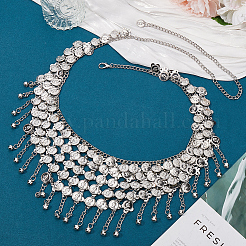 Многослойный плоский круглый пояс из сплава с цепочками&nbsp;FIND-WH20010-06P