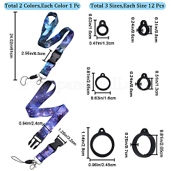 2шт. 2-х сторонний ремешок для держателя карт из полиэфирной ленты&nbsp;DIY-GF0008-33