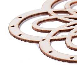 Baumwollbaumwolle gewebte Netz-/Netzanhänger&nbsp;WOOD-WH0112-57